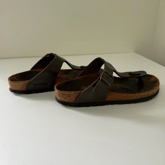 Birkenstock Gizeh Oiled Leather Bronze Sandals Women’s Size 37 - Picture 5 of 10
